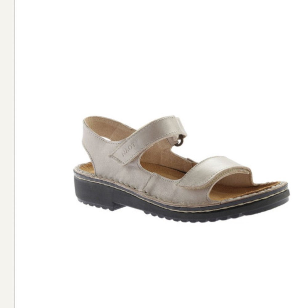 Naot Karenna "Stardust" Silver 2-Strap Sandals - 39